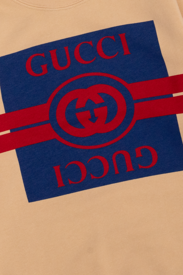 Beige Printed hoodie Gucci Kids - SchaferandweinerShops HK